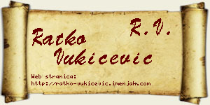 Ratko Vukičević vizit kartica